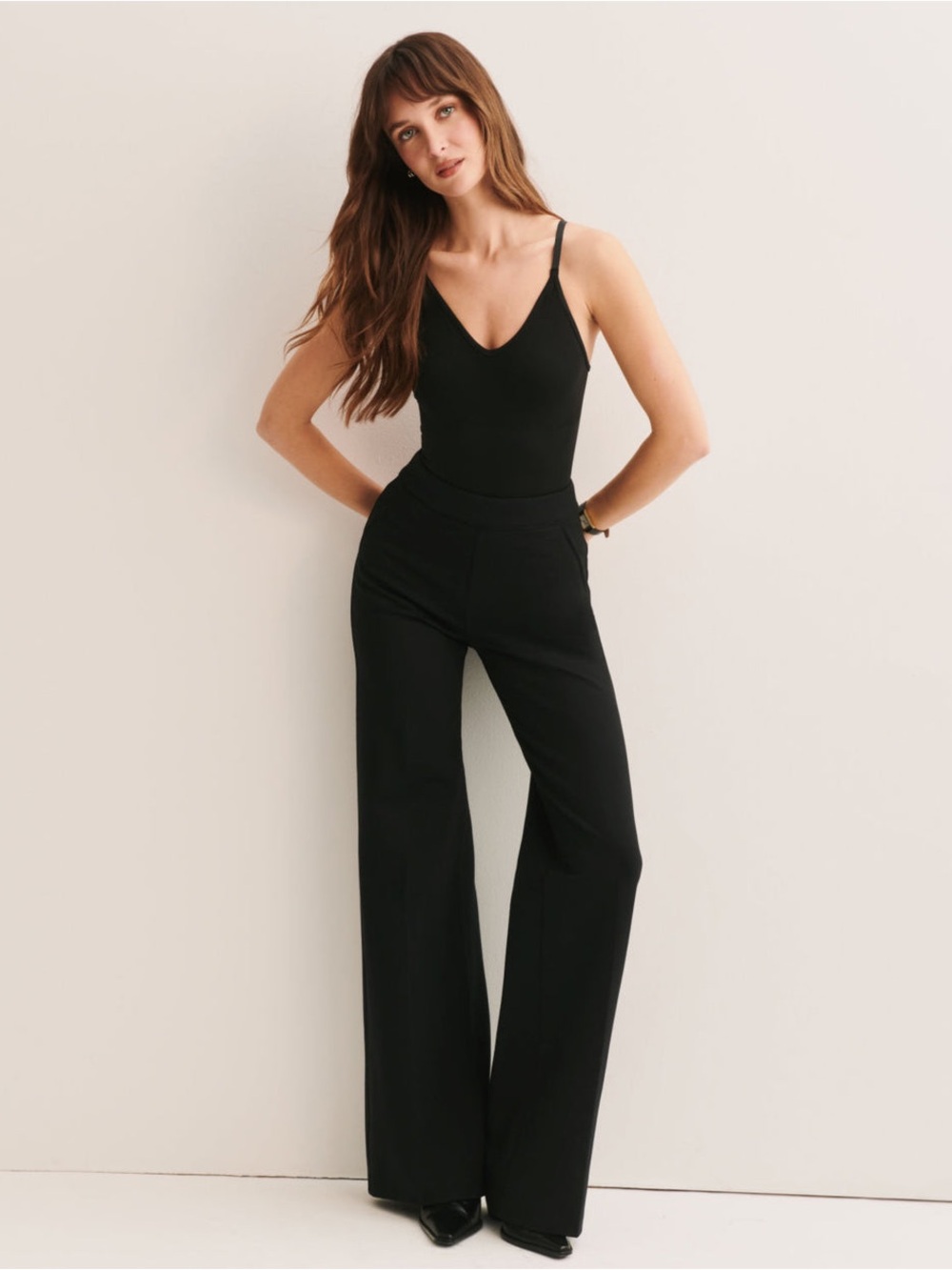 SPANX Black Wide Leg Pants